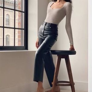 Aritzia Wilfred Funk Pant Faux Leather